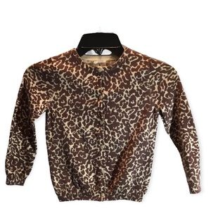 Lands’ End Kids Animal Print Button Down Top Size 5/6